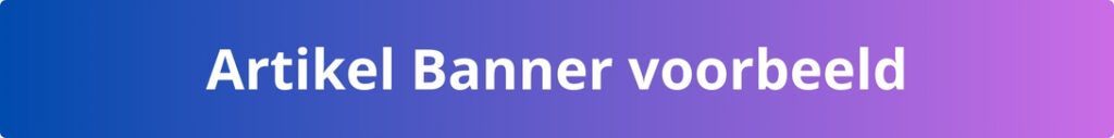 Artikel Banner voorbeeld